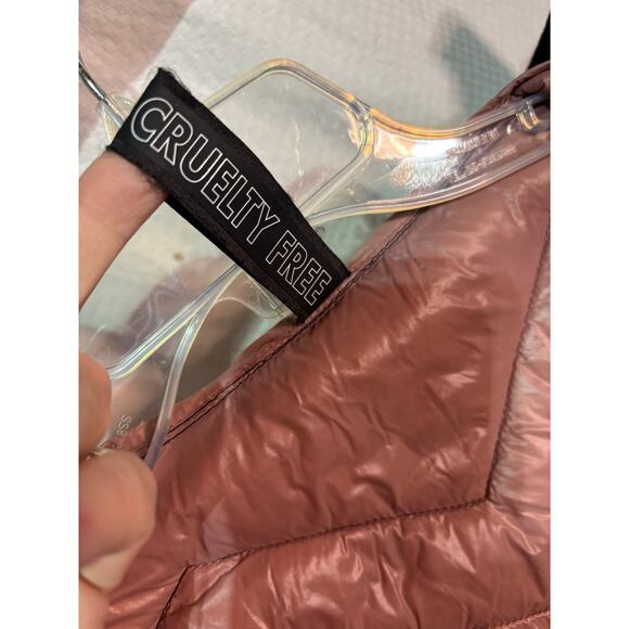 Noise M 10 black cruelty free outerwear hooded front zip jacket nylon nwot - Picture 13 of 14